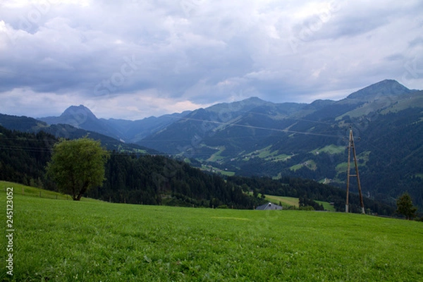 Fototapeta Beautiful nature of Austria mountains, waterfalls, rivers and forests