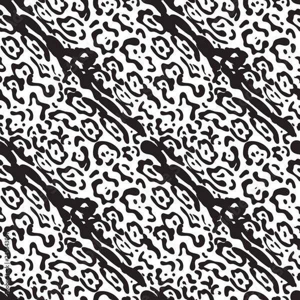 Fototapeta Jaguar Seamless Pattern or Leopard Fur Texture