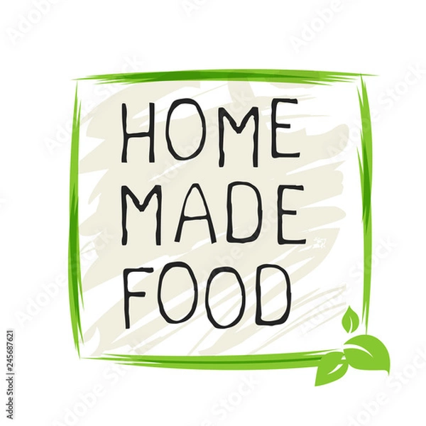 Fototapeta Home made food label and high quality product badges. Bio Organic product Pure healthy Eco food organic, bio and natural product icon. Emblems for cafe, packaging etc. Vector