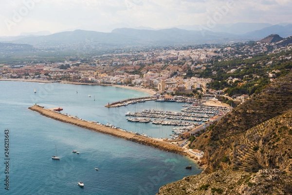 Fototapeta Javea Xabia village in Mediterranean sea of Alicante, Spain