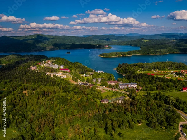 Fototapeta Jezioro Solińskie Bieszczady Panorama