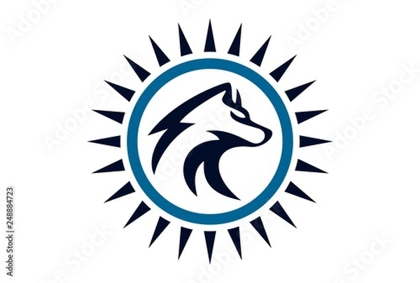 Fototapeta wolf abstract logo concept icon