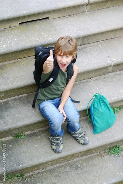 Fototapeta Jubelnder Schüler