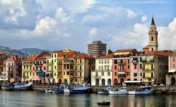 Fototapeta City of Imperia, Liguria, Italy.