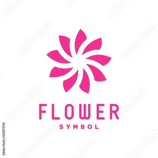 Fototapeta Beauty Circle Flower Logo Vector Graphic Design