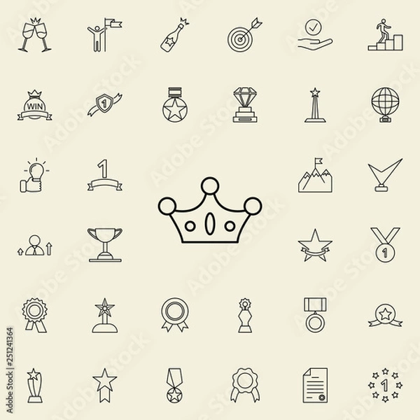 Fototapeta crown icon. Succes and awards icons universal set for web and mobile