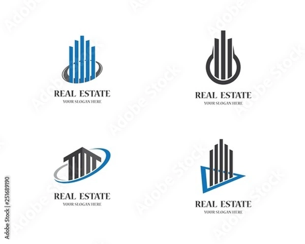 Fototapeta Real estate logo icon illustration