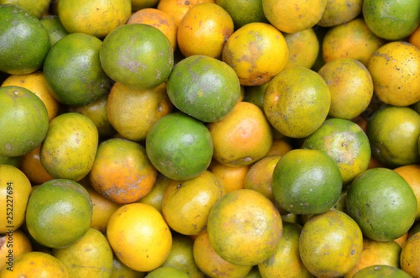 Fototapeta Fresh mandarin oranges on local food market, Bali