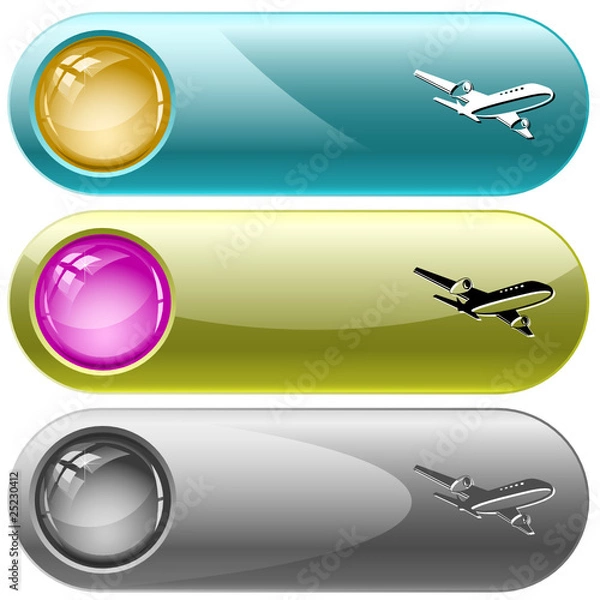 Fototapeta Airliner. Vector internet buttons.