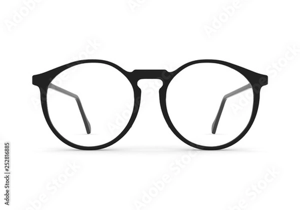 Fototapeta Black Glasses on white background