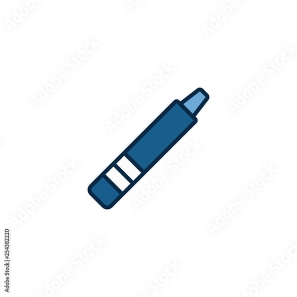 Fototapeta Crayon flat vector icon sign symbol