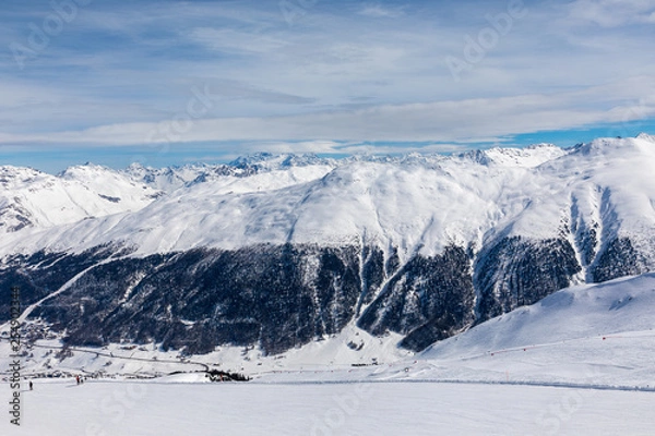 Fototapeta Snowy mountains in Italy