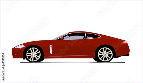 Fototapeta red sports car