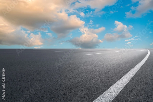 Obraz Road surface and sky cloud landscape..