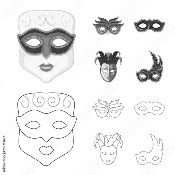 Fototapeta Isolated object of luxury and celebration icon. Set of luxury and hide  stock vector illustration.