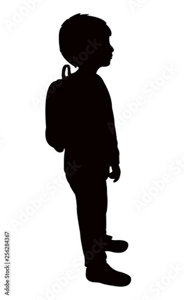 Obraz student boy body silhouette vector