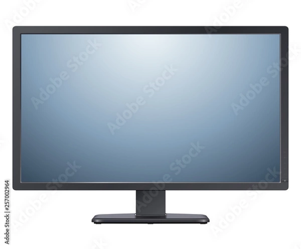 Obraz Monitor TV isolated, vector illustration.