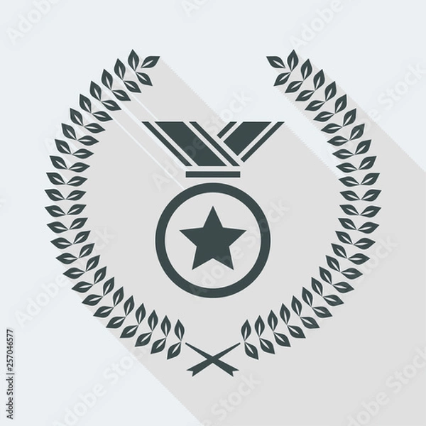 Fototapeta Award medal icon and star