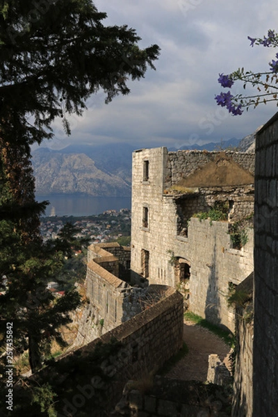 Fototapeta Castle Of San Giovanni, Kotor, Bay of Kotor, Boka Kotorska, Montenegro