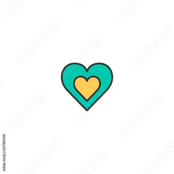 Fototapeta Heart Icon Design. Lifestyle icon vector design