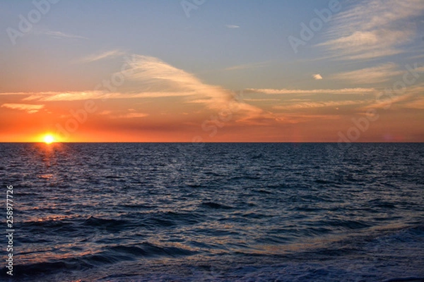 Fototapeta Gulf of Mexico sunset on Manasota Key Florida