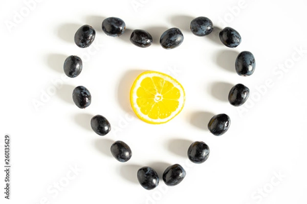 Fototapeta Lemon Grape Heart