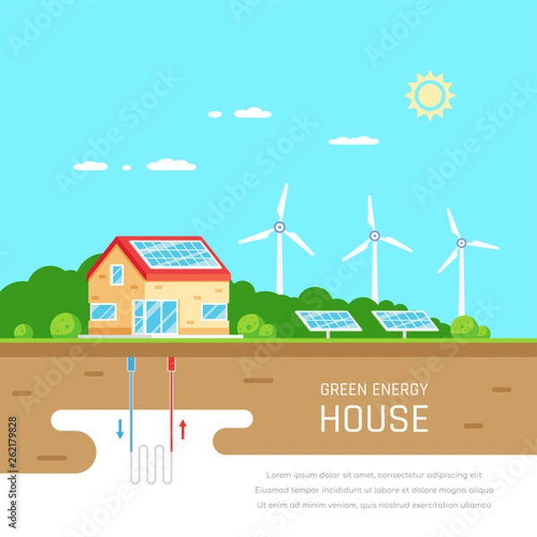 Fototapeta Energy efficient house