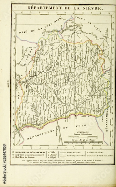 Obraz Old map. Engraving image