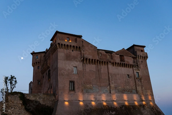 Fototapeta castle of Santa Severa on the sea photographed at the sunsetscastle of Santa Severa on the sea photographed at the sunsets