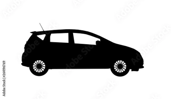 Fototapeta silhouette car on white background