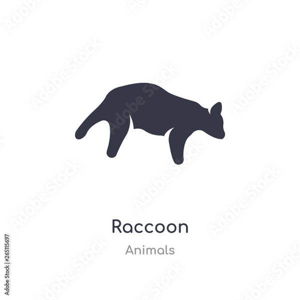 Obraz raccoon icon. isolated raccoon icon vector illustration from animals collection. editable sing symbol can be use for web site and mobile app