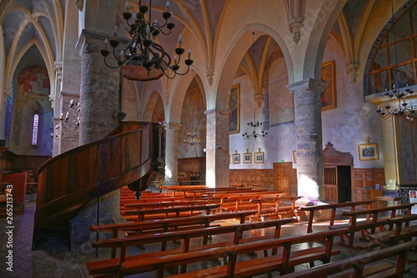 Fototapeta Eglise du couvent des Augustins, Crémieu, Isère, Auvergne-Rhône-Alpes, France