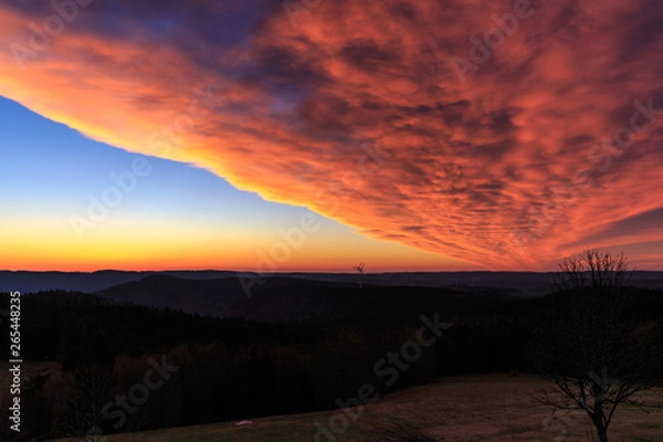 Fototapeta Sunrise near the Kandel mountain, Black Forest, Germany