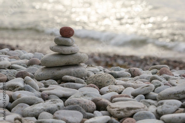 Fototapeta Stones by the sea, Gotland Sweden.