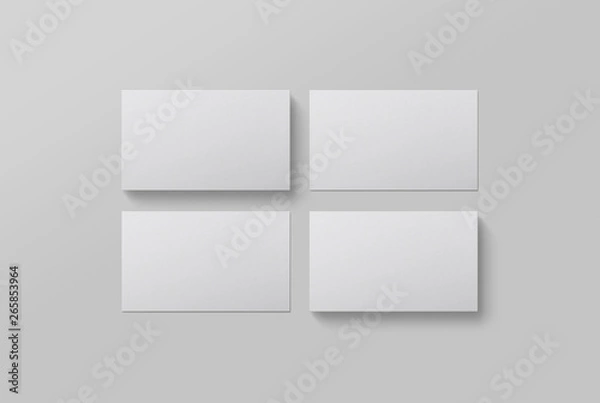 Fototapeta White Business Card Mockup