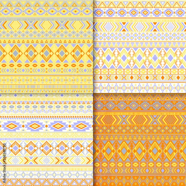 Fototapeta Mayan, tribal ethnic motifs geometric patterns collection.