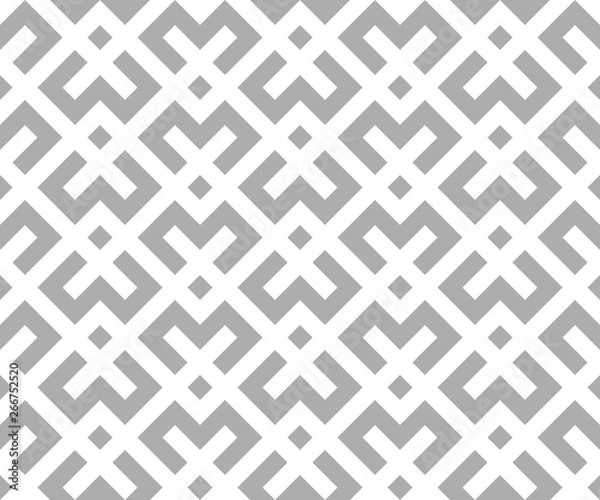 Obraz Abstract geometric pattern. A seamless vector background. White and grey ornament. Graphic modern pattern. Simple lattice graphic design.