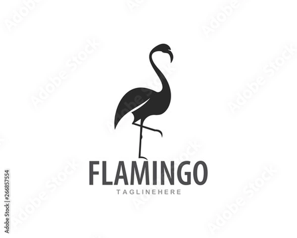 Fototapeta Flamingo logo ilustration vector