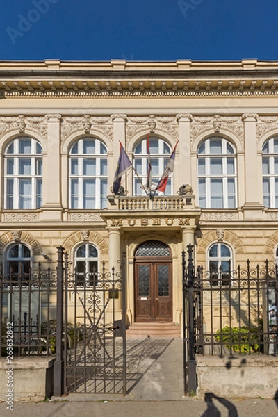 Fototapeta Building of Museum of Vojvodina at the center of the City of Novi Sad, Vojvodina, Serbia