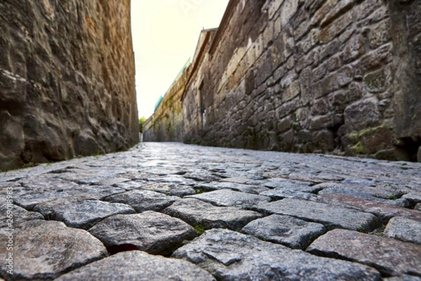 Fototapeta Porto, Portugal - stone pavement in old town