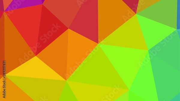 Obraz Abstract geometric triangle background, art, artistic, bright, colorful, design. Mosaic, color background. Mosaic texture. The effect of stained glass. EPS 10 Vector