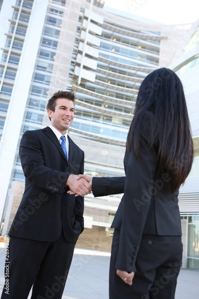 Fototapeta Man and Woman Business Team