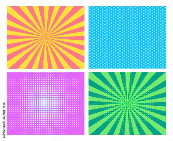 Fototapeta Pop art background set