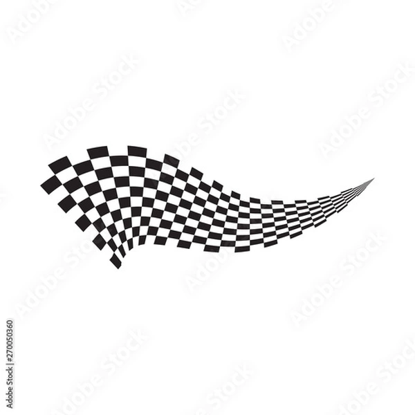 Fototapeta Race flag icon design