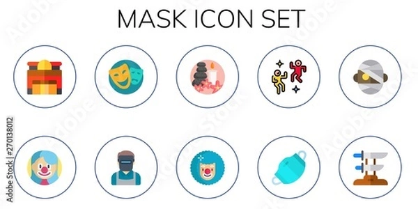 Fototapeta mask icon set