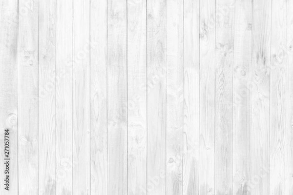 Fototapeta White Wood Wall Texture and Background