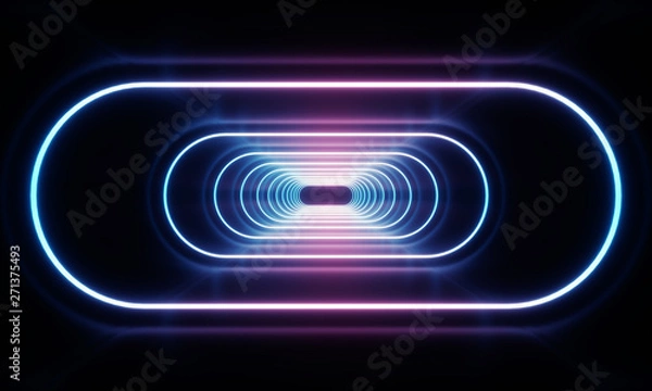 Fototapeta Neon light tunnel