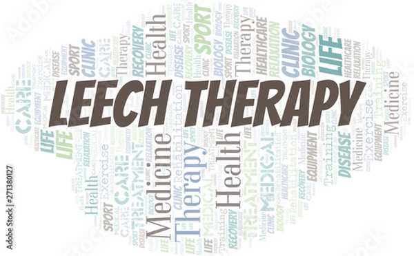 Fototapeta Leech Therapy word cloud. Wordcloud made with text only.