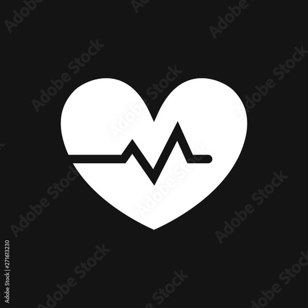 Fototapeta Heartbeat icon logo, illustration, vector sign symbol for design