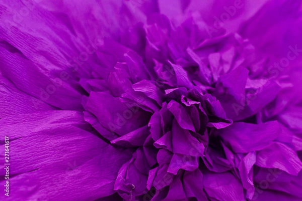 Fototapeta big purple paper flower origami